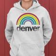 Denver Rainbow 70S 80S Style Retro Gay Pride Men Women Women Hoodie