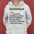 Dominique Definition Personalized Name Funny Christmas Gift Definition Funny Gifts Women Hoodie