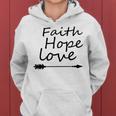 Faith Boho Style Hope Love Boho Arrows Gift Faith Funny Gifts Women Hoodie