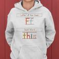 The Letter Of The Week F Sight Word This Retro Teacher Women Hoodie