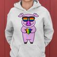 Lgbt Supporter Pig Rainbow Gay Pride - Lgbt Heart Animal Women Hoodie