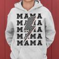 Mama Lightning Bolt Checkered Pattern Women Hoodie