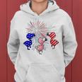 Red White Blue Flamingo Fireworks 4Th Of July Gifts Flamingo Funny Gifts Women Hoodie