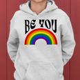 Retro Rainbow Lgbtq Be You Gay Pride Lgbt Ally Flag Vintage Women Hoodie