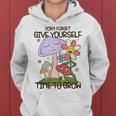 Retro Vintage Give Yourself Time To Grow Mushrooms Flowers Mushrooms Funny Gifts Women Hoodie