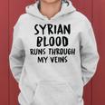 Syrian Blood Runs Through My Veins Novelty Sarcastic Word Women Hoodie