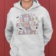 Will Trade Students For Candy Retro Teacher Halloween Ghost Women Hoodie