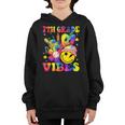 Groovy 7Th Grade Vibes Tie Dye Boys Girls Back To School Groovy Gifts Youth Hoodie