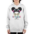 Fifth Grade Vibes 5Th Grade Messy Bun Hair 1St Day Of School Youth Hoodie