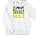 On Gameday Football We Wear Green And Gold Leopard Print Youth Hoodie