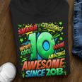 10Th Birthday Comic Style Awesome Since 2013 10 Year Old Boy Youth Hoodie