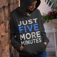Funny Gamer Quote Player Just Five More Minutes Graphic Youth Hoodie