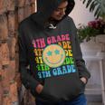 Groovy 4Th Grade Vibes Face Retro Back To School First Day Retro Gifts Youth Hoodie