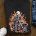 Skeleton Riding Motorcycle Halloween Costume Biker Boys Youth Hoodie