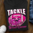 Tackle Football Pink Ribbon Breast Cancer Awareness Boys Kid Youth Hoodie