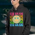 Groovy 4Th Grade Vibes Face Retro Back To School First Day Retro Gifts Youth Hoodie