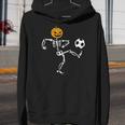 Pumpkin Skeleton Soccer Player Halloween Boys Soccer Youth Hoodie