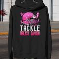 Tackle Football Pink Ribbon Breast Cancer Awareness Boys Youth Hoodie