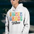 8Th Grade Vibes Retro Groovy Back To School 8Th Grade Squad Retro Gifts Youth Hoodie
