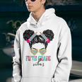 Fifth Grade Vibes 5Th Grade Messy Bun Hair 1St Day Of School Youth Hoodie