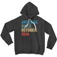 9 Year Old 9Th Birthday Boy Awesome Since October 2014 Youth Hoodie