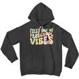 Groovy First Day Of Preschool Vibes Hello Back To School Youth Hoodie