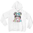 First Day Of 6Th Grade Vibes Back To School Messy Bun Girl Bun Gifts Youth Hoodie