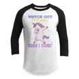 Kids Funny First Grade Watch Out First Grade Here I Come Youth Raglan Shirt