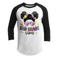 Messy Bun Tie Dye 2Nd Grade Vibes Cute Back To School Gifts Bun Gifts Youth Raglan Shirt
