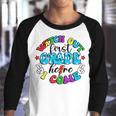 Back To School Groovy Watch Out First Grade Here I Come Youth Raglan Shirt