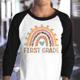 First Grade Rainbow Girls Boys Teacher Team 1St Grade Vibes Teacher Gifts Youth Raglan Shirt