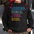 13-Year-Old Legend Since June 2010 13Th Birthday Sweatshirt Gifts for Old Men