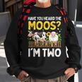 2 Year Old Cow Birthday Sheep 2Nd Yo Farm Animals Girl Two Sweatshirt Gifts for Old Men