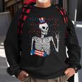 4Th July Rocker Skeleton Patriotic Rock Men Boys Kids N Patriotic Funny Gifts Sweatshirt Gifts for Old Men