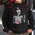 4Th July Rocker Skeleton Patriotic Rock Men Boys Kids N Sweatshirt Gifts for Old Men