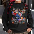 4Th Of July Dinosaur Monster Truck Bald Eagle American Flag Sweatshirt Gifts for Old Men
