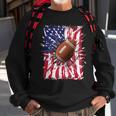4Th Of July Football Usa American Flag Patriotic Men Sweatshirt Gifts for Old Men