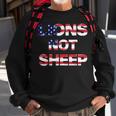 4Th Of July Lions Not Sheep Vintage American Patriot Flag Sweatshirt Gifts for Old Men