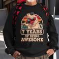7 Years Of Being AwesomeRex Dinosaur 7Th Birthday Dino Sweatshirt Gifts for Old Men