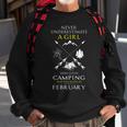 A Girl Who Loves Camping Born In February Camp Girl Vintage Sweatshirt Gifts for Old Men
