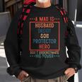 A Man Is Husband Daddy Son Protector Hero Fathers Day Sweatshirt Gifts for Old Men
