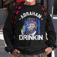 Abraham Drinkin Funny Abe Lincoln Merica Usa July 4Th Sweatshirt Gifts for Old Men