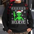 Alien Believe Ugly Christmas Sweater Sweatshirt Gifts for Old Men