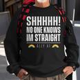 Ally Af - No One Knows Im Straight Sweatshirt Gifts for Old Men