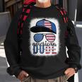 American Dude 4Th Of July Usa Flag Glasses American Family Sweatshirt Gifts for Old Men