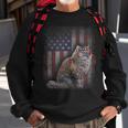 American Flag Best Ragamuffin Dad Ever Cat Dad Sweatshirt Gifts for Old Men