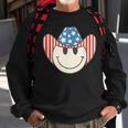 American Smile Face Cowboy Cowgirl 4Th Of July Howdy Rodeo Sweatshirt Gifts for Old Men