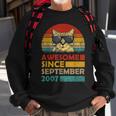 Awesome Since September 2007 16Th Birthday Cat Lover Sweatshirt Gifts for Old Men