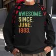 Awesome Since June 1983 40Th Birthday 40 Years Old Gifts Men Sweatshirt Gifts for Old Men