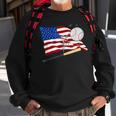 Baseball American Flag Baseball Usa Sweatshirt Gifts for Old Men